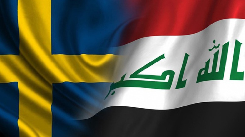 The Flags of Sweden and Iraq